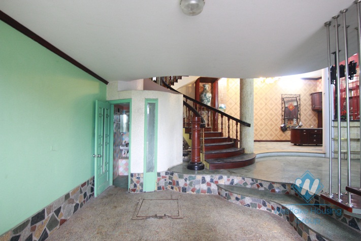 Five bedrooms house with big living space in Tay Ho for rent.